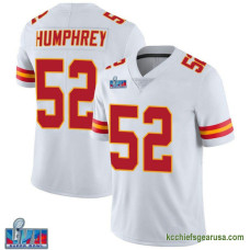 Mens Kansas City Chiefs Creed Humphrey White Game Vapor Untouchable Super Bowl Lvii Patch Kcc216 Jersey C1455